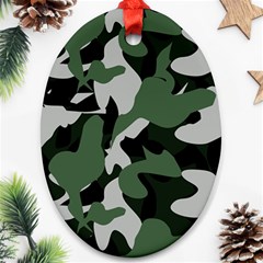 Camouflage Camo Army Soldier Pattern Military Ornament (oval)