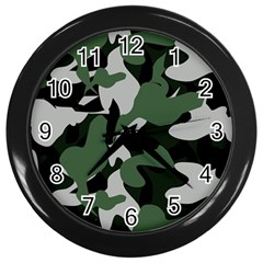 Camouflage Camo Army Soldier Pattern Military Wall Clock (black) by Jancukart