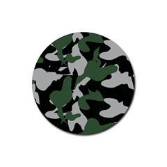 Camouflage Camo Army Soldier Pattern Military Rubber Coaster (round)