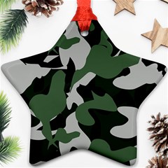 Camouflage Camo Army Soldier Pattern Military Star Ornament (two Sides)