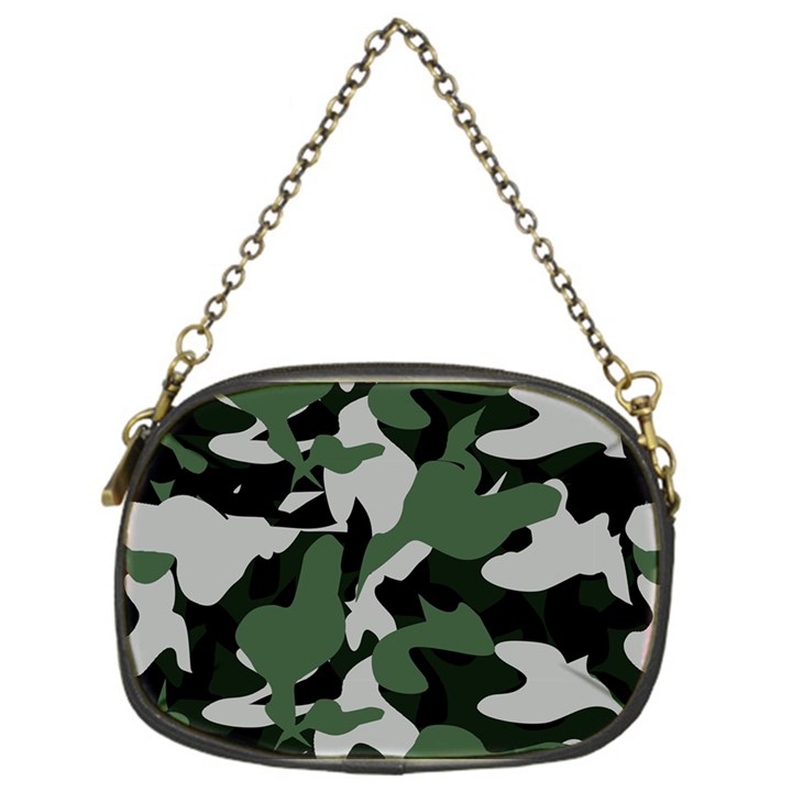 Camouflage Camo Army Soldier Pattern Military Chain Purse (One Side)