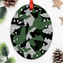 Camouflage Camo Army Soldier Pattern Military Ornament (oval Filigree)