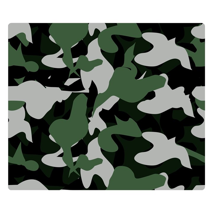 Camouflage Camo Army Soldier Pattern Military Premium Plush Fleece Blanket (Small)