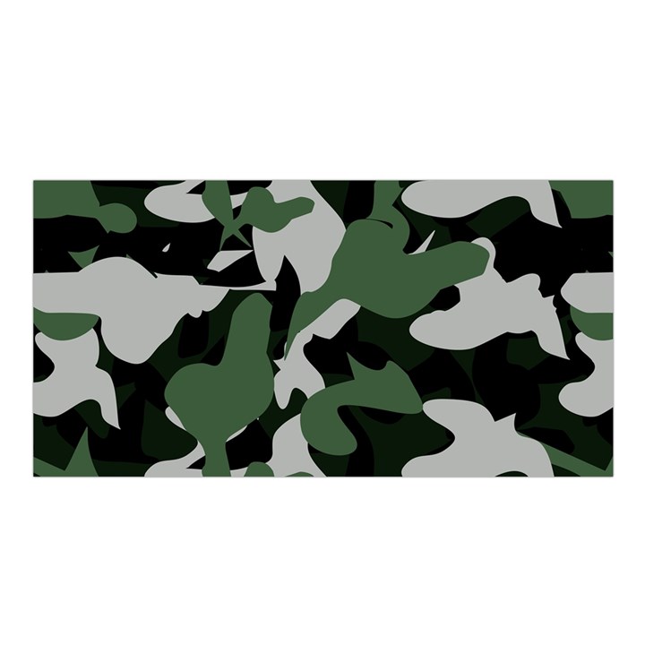 Camouflage Camo Army Soldier Pattern Military Satin Shawl 45  x 80 