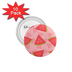 Background Watermelon Pattern Fruit Food Sweet 1 75  Buttons (10 Pack) by Jancukart