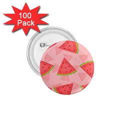 Background Watermelon Pattern Fruit Food Sweet 1 75  Buttons (100 Pack)  by Jancukart