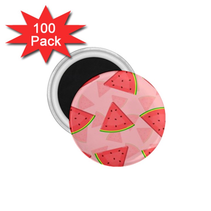 Background Watermelon Pattern Fruit Food Sweet 1.75  Magnets (100 pack) 