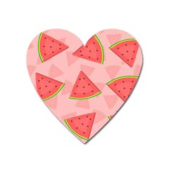 Background Watermelon Pattern Fruit Food Sweet Heart Magnet by Jancukart