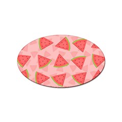 Background Watermelon Pattern Fruit Food Sweet Sticker Oval (10 Pack) by Jancukart