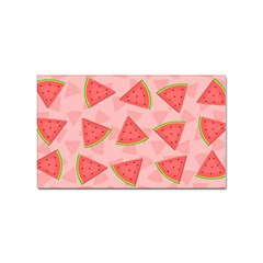 Background Watermelon Pattern Fruit Food Sweet Sticker Rectangular (10 Pack)