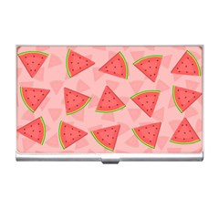 Background Watermelon Pattern Fruit Food Sweet Business Card Holder by Jancukart