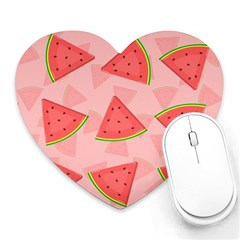 Background Watermelon Pattern Fruit Food Sweet Heart Mousepad by Jancukart