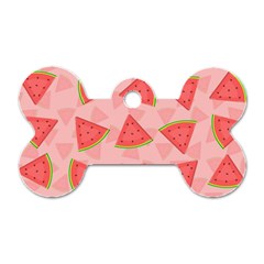 Background Watermelon Pattern Fruit Food Sweet Dog Tag Bone (two Sides)