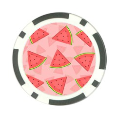 Background Watermelon Pattern Fruit Food Sweet Poker Chip Card Guard by Jancukart