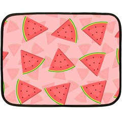 Background Watermelon Pattern Fruit Food Sweet One Side Fleece Blanket (mini)