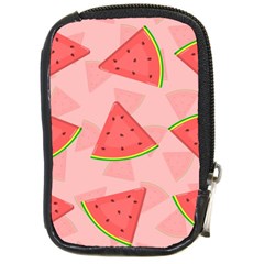 Background Watermelon Pattern Fruit Food Sweet Compact Camera Leather Case