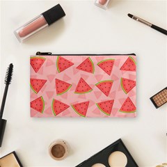 Background Watermelon Pattern Fruit Food Sweet Cosmetic Bag (small)