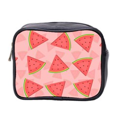 Background Watermelon Pattern Fruit Food Sweet Mini Toiletries Bag (two Sides)