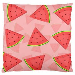 Background Watermelon Pattern Fruit Food Sweet Large Cushion Case (two Sides) by Jancukart