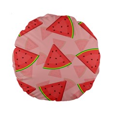 Background Watermelon Pattern Fruit Food Sweet Standard 15  Premium Round Cushions by Jancukart