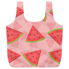 Background Watermelon Pattern Fruit Food Sweet Full Print Recycle Bag (xl) by Jancukart