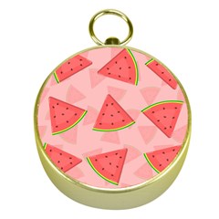 Background Watermelon Pattern Fruit Food Sweet Gold Compasses