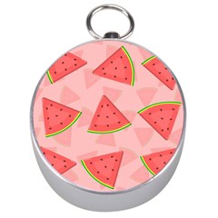 Background Watermelon Pattern Fruit Food Sweet Silver Compasses by Jancukart