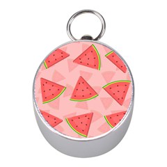 Background Watermelon Pattern Fruit Food Sweet Mini Silver Compasses