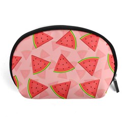 Background Watermelon Pattern Fruit Food Sweet Accessory Pouch (large) by Jancukart