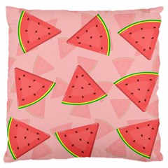 Background Watermelon Pattern Fruit Food Sweet Standard Premium Plush Fleece Cushion Case (one Side) by Jancukart