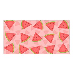 Background Watermelon Pattern Fruit Food Sweet Satin Shawl 45  X 80 