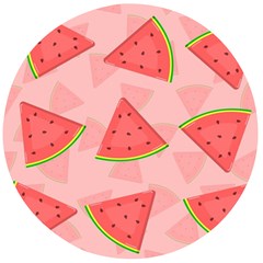 Background Watermelon Pattern Fruit Food Sweet Wooden Bottle Opener (round)