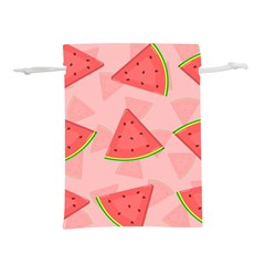 Background Watermelon Pattern Fruit Food Sweet Lightweight Drawstring Pouch (s) by Jancukart