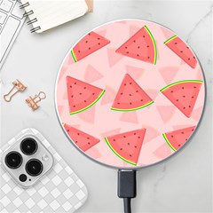 Background Watermelon Pattern Fruit Food Sweet Wireless Fast Charger(white) by Jancukart