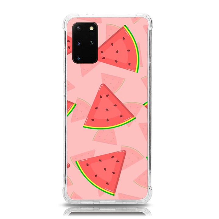 Background Watermelon Pattern Fruit Food Sweet Samsung Galaxy S20Plus 6.7 Inch TPU UV Case