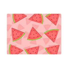 Background Watermelon Pattern Fruit Food Sweet One Side Premium Plush Fleece Blanket (mini) by Jancukart