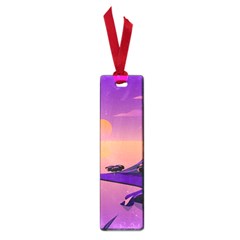 Sunset Sea Ocean Purple Pink Flowers Stone Small Book Marks