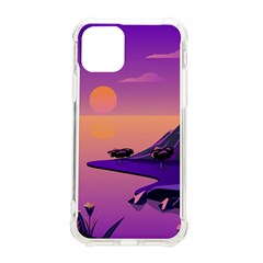 Sunset Sea Ocean Purple Pink Flowers Stone Iphone 11 Pro 5 8 Inch Tpu Uv Print Case by Jancukart