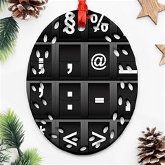 Timeline Character Symbols Alphabet Literacy Read Ornament (oval Filigree)