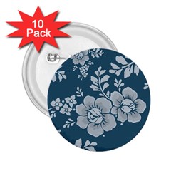 Flowers Design Floral Pattern Stems Plants 2 25  Buttons (10 Pack) 