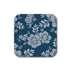 Flowers Design Floral Pattern Stems Plants Rubber Coaster (square) by Jancukart