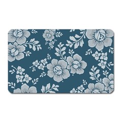 Flowers Design Floral Pattern Stems Plants Magnet (rectangular)