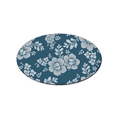 Flowers Design Floral Pattern Stems Plants Sticker Oval (10 Pack)