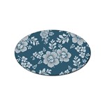 Flowers Design Floral Pattern Stems Plants Sticker Oval (100 pack) Front