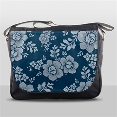 Flowers Design Floral Pattern Stems Plants Messenger Bag