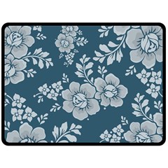 Flowers Design Floral Pattern Stems Plants Fleece Blanket (large)