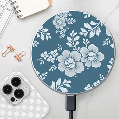 Flowers Design Floral Pattern Stems Plants Wireless Fast Charger(white) by Jancukart