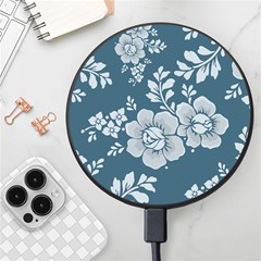 Flowers Design Floral Pattern Stems Plants Wireless Fast Charger(black)