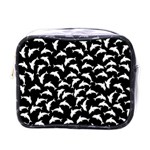 Dolphins Fish Pattern Ocean Sea Fins Aquatic Mini Toiletries Bag (One Side) Front