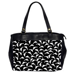 Dolphins Fish Pattern Ocean Sea Fins Aquatic Oversize Office Handbag (2 Sides) by Jancukart